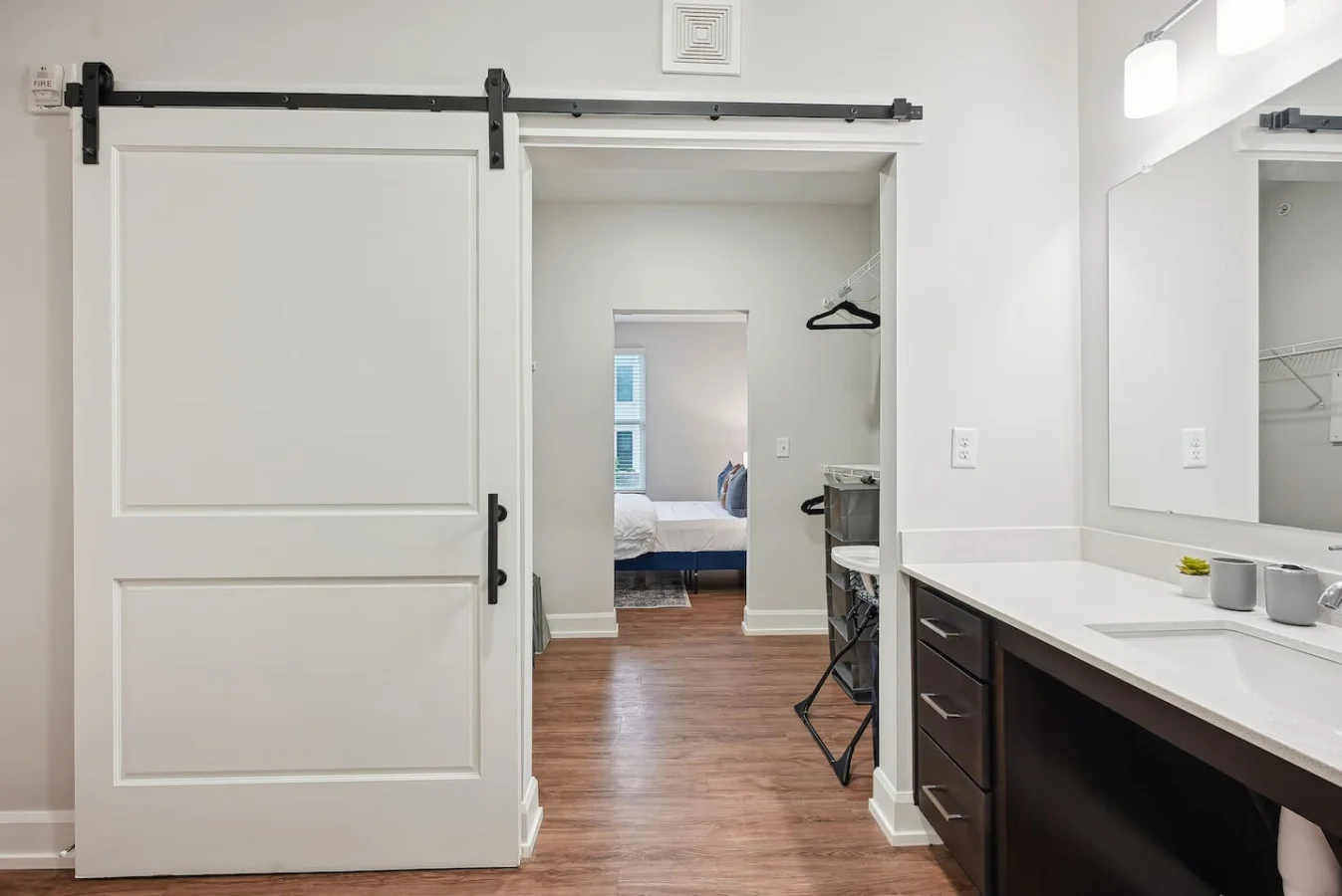 Experience a spa-like retreat in this beautifully appointed bathroom, featuring a full tub, modern fixtures, and thoughtful details. Refresh and rejuvenate with our luxury toiletries and plush towels.