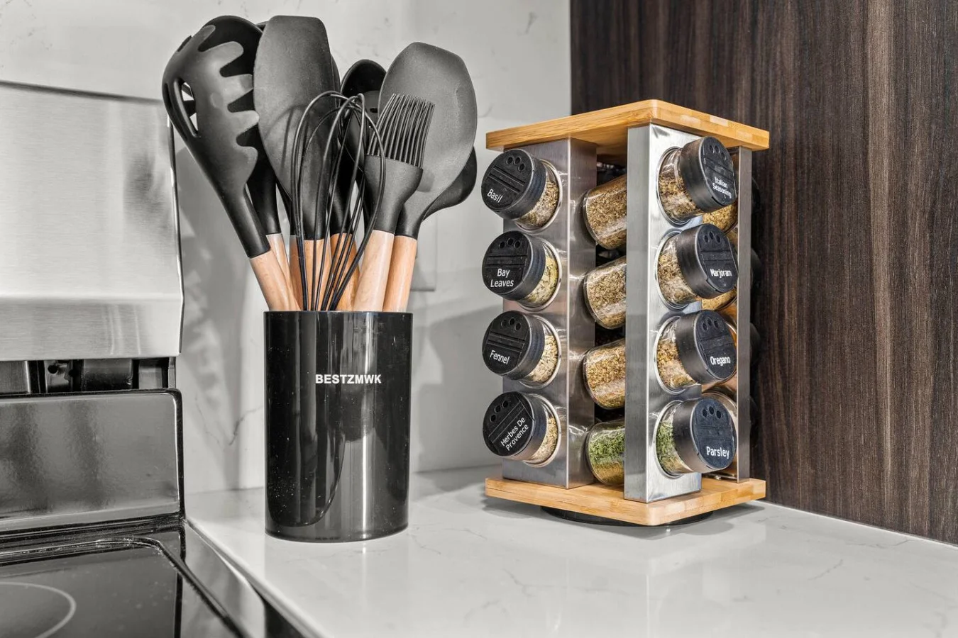 Cooking Utensils & Spice Rack