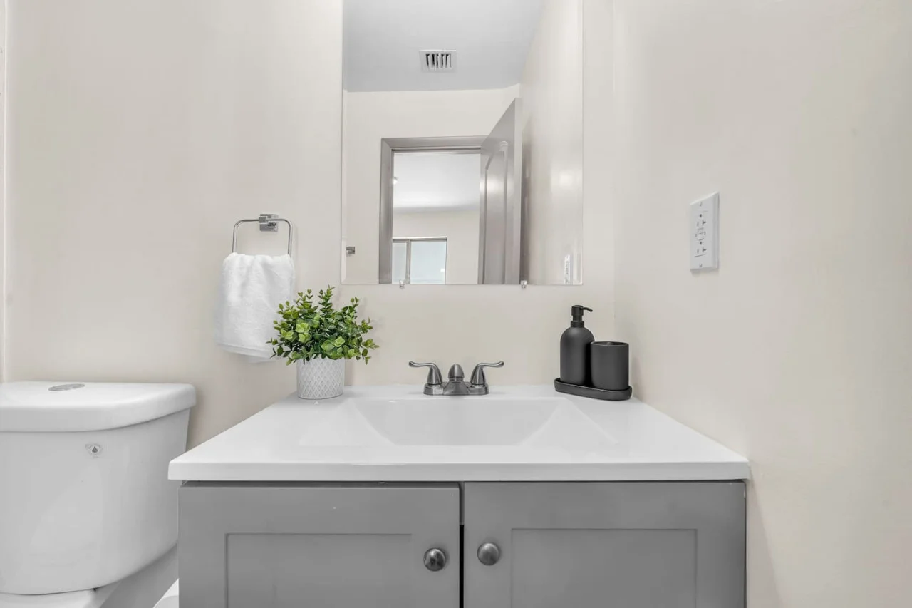 The bathroom is a private sanctuary, with a layout and features that make it the perfect place to rejuvenate.