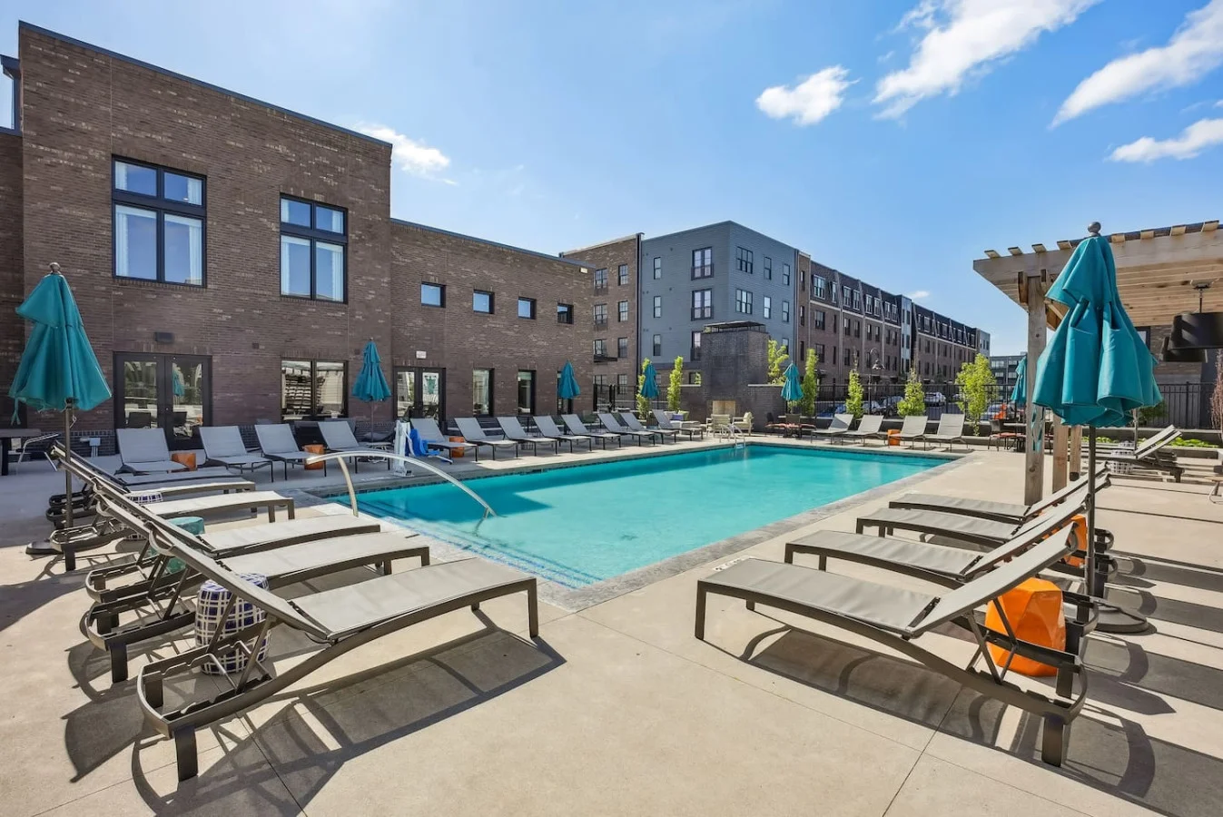 As you dip your toes into the cool water, the pool offers a refreshing retreat on a warm day.