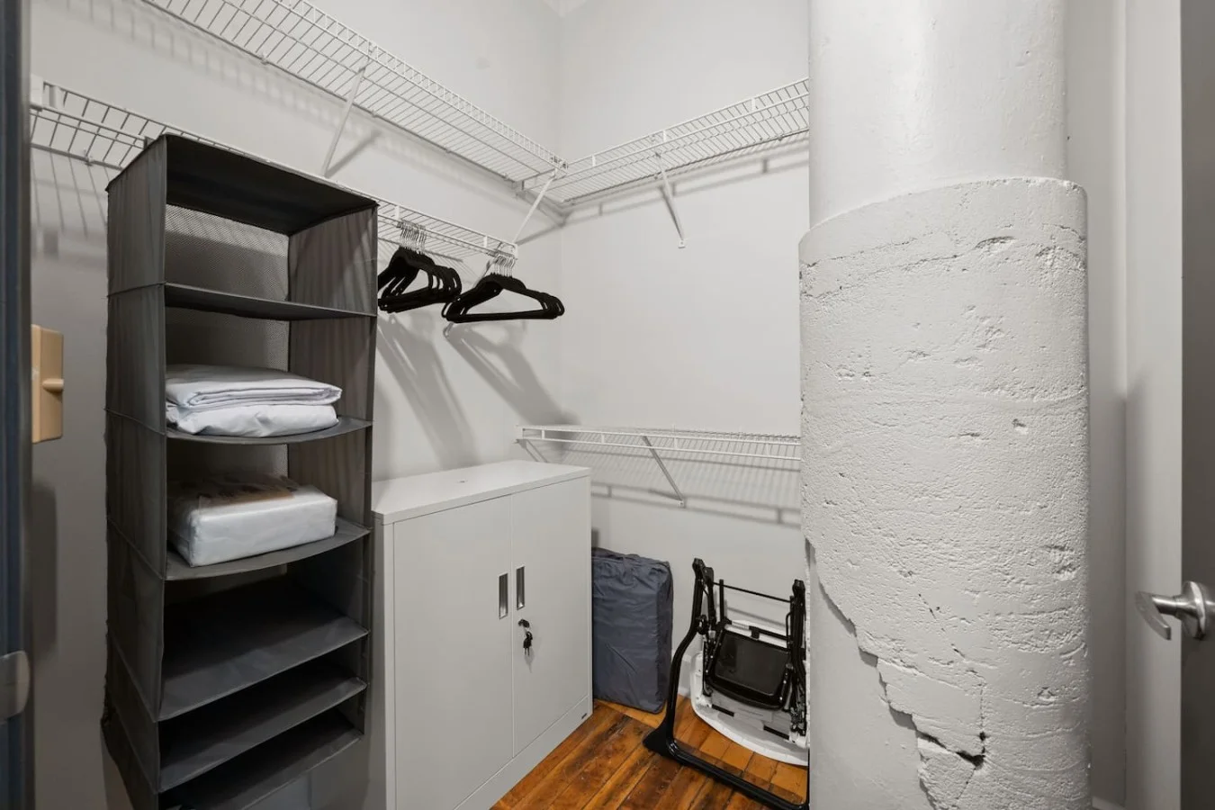 Unpack with ease in your walk-in closet