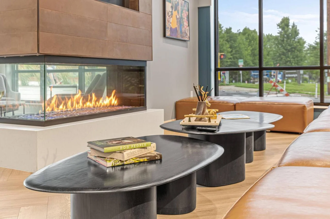You feel a sense of peace as you step into the lobby, with its inviting decor and soothing tones.