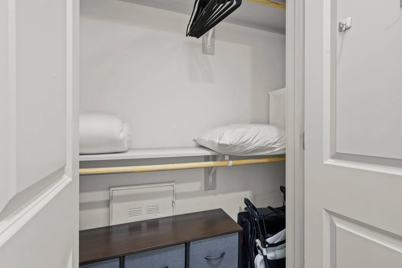 Spacious closets with ample storage space for all your travel essentials – unpack, unwind, and feel right at home.