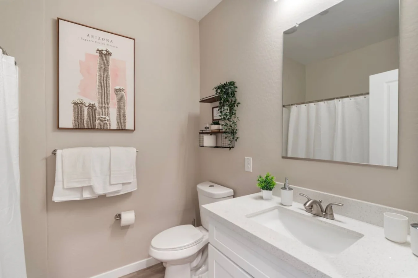 The bathroom is a private sanctuary, with a layout and features that make it the perfect place to rejuvenate.