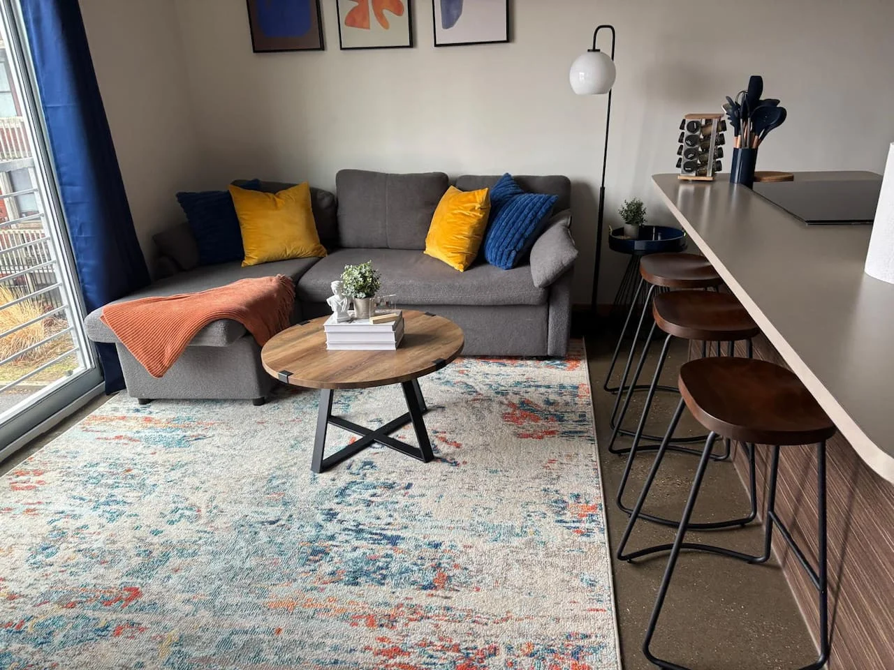 Once you enter the living room you'll find a space that feels both luxurious and cozy, perfect for unwinding after a long day.