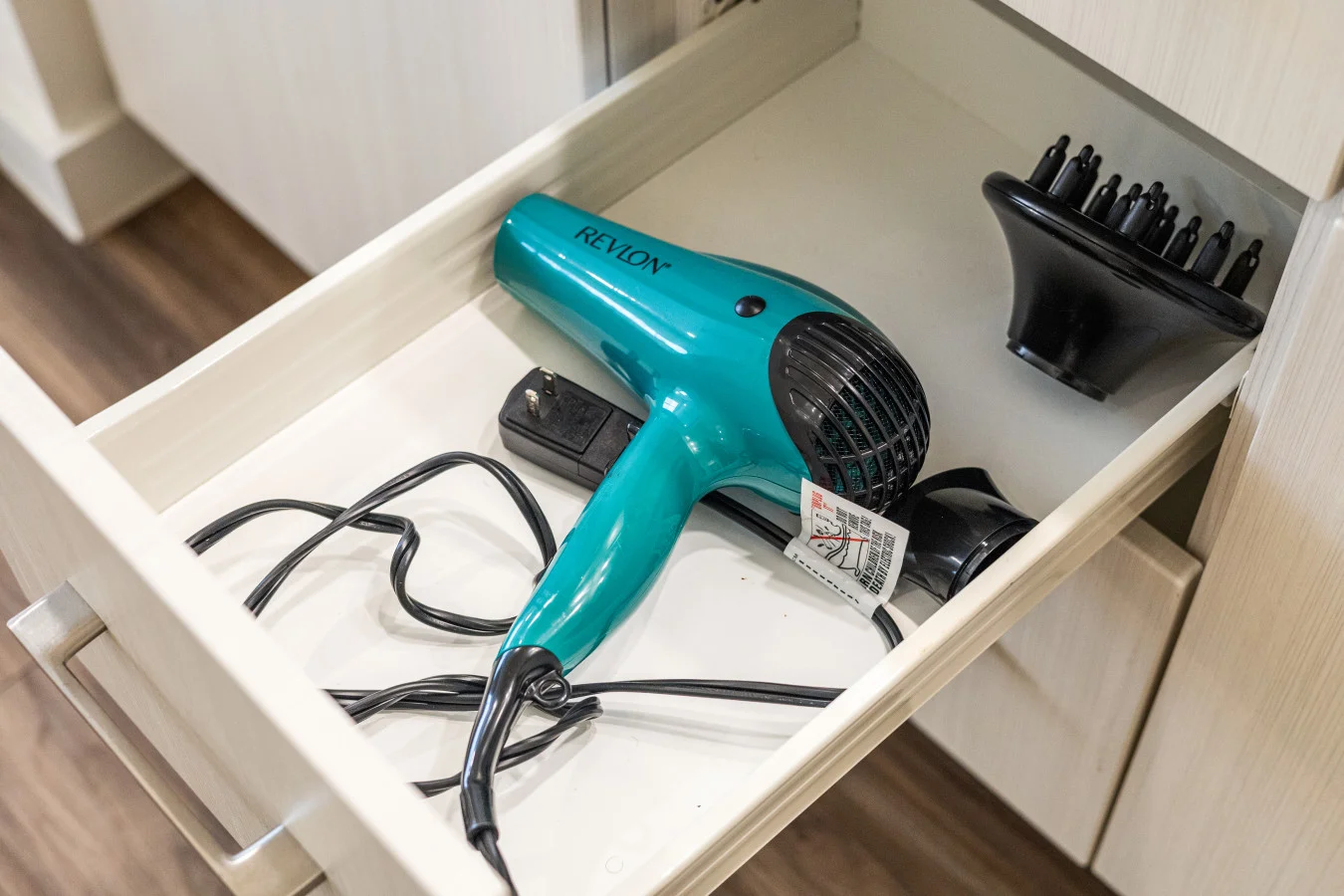 Professional-quality Revlon hair dryer provided for your convenience.