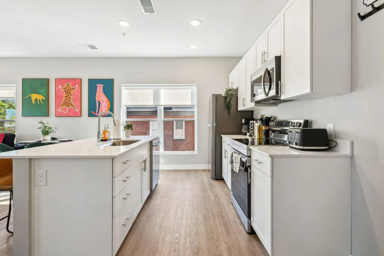 As you step into the kitchen, the clean lines and functional design make you eager to start cooking your favorite dishes.