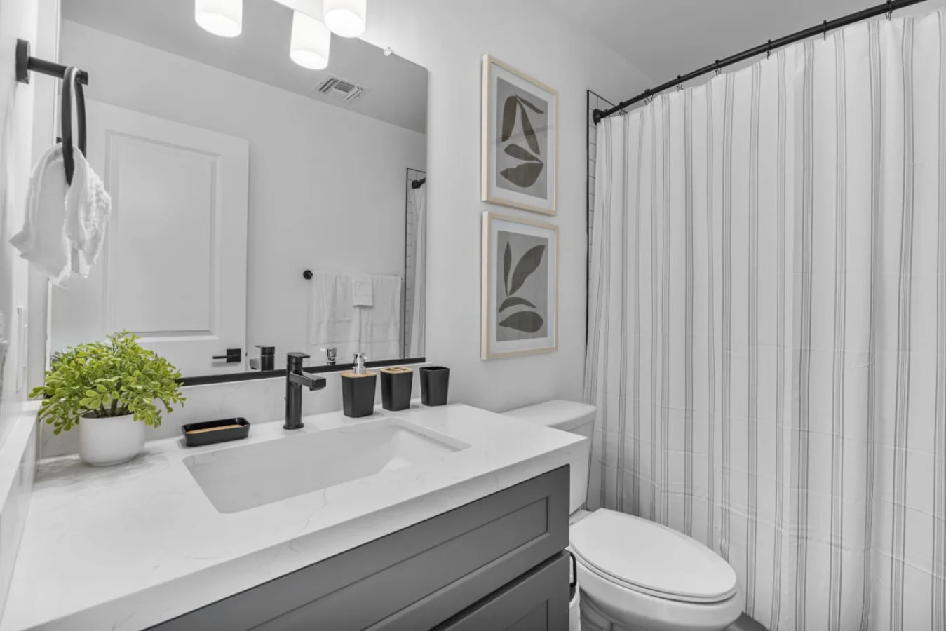 The bathroom is a private sanctuary, with a layout and features that make it the perfect place to rejuvenate.