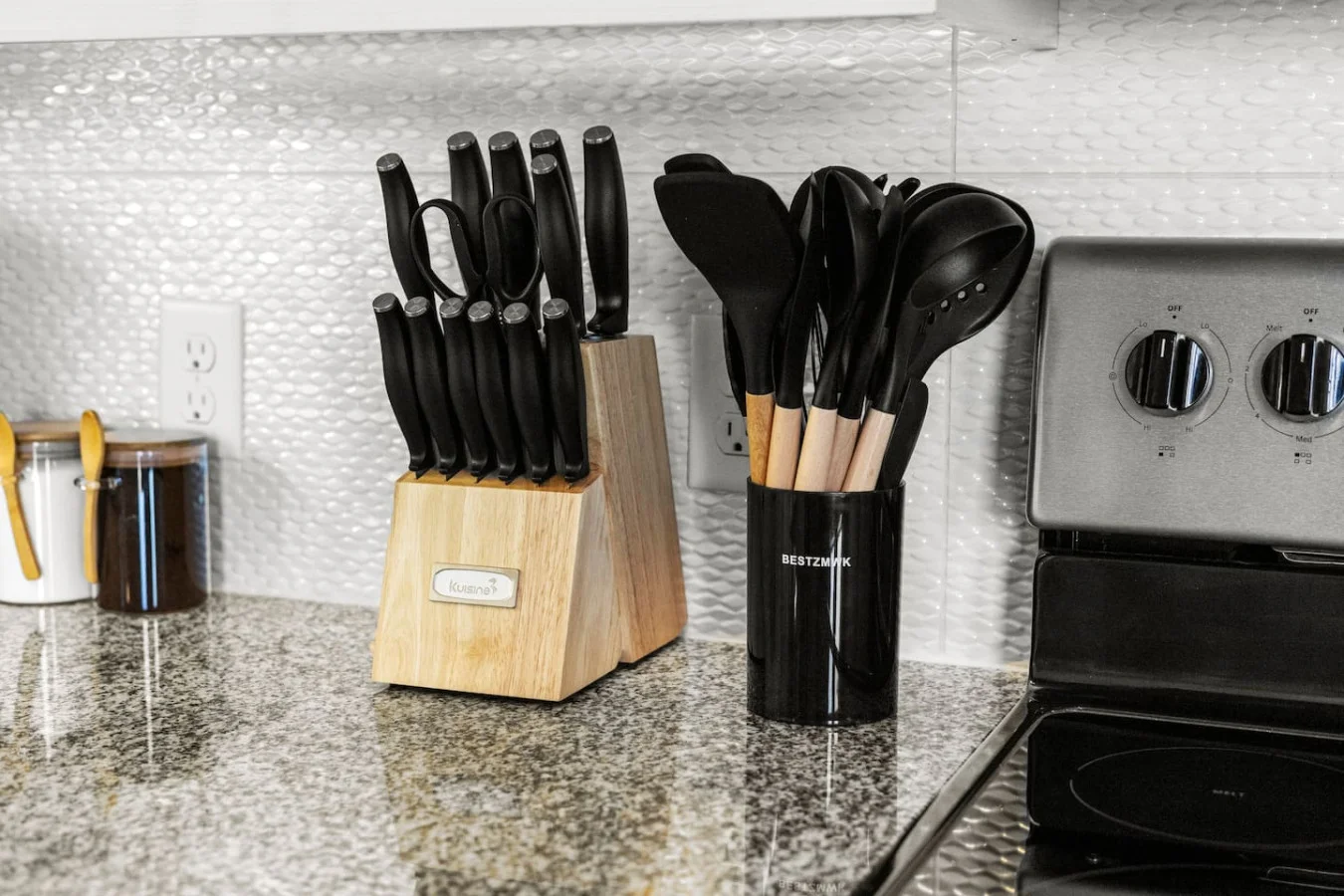 Fully equipped kitchen with all the tools you need for a perfect culinary experience. Enjoy the convenience of having everything at your fingertips!