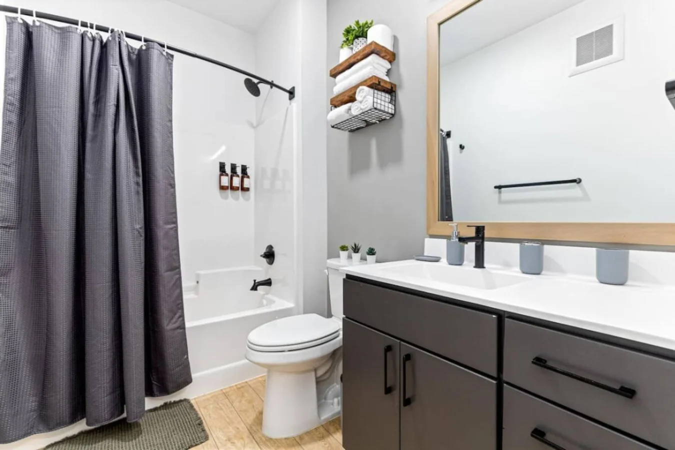 The bathroom is a private sanctuary, with a layout and features that make it the perfect place to rejuvenate.