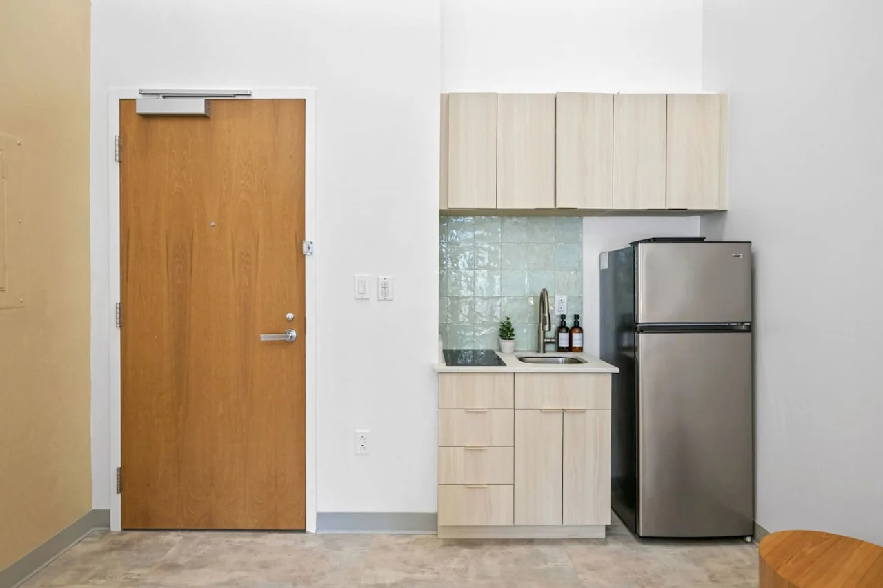 As you step into the kitchen, the clean lines and functional design make you eager to start cooking your favorite dishes.