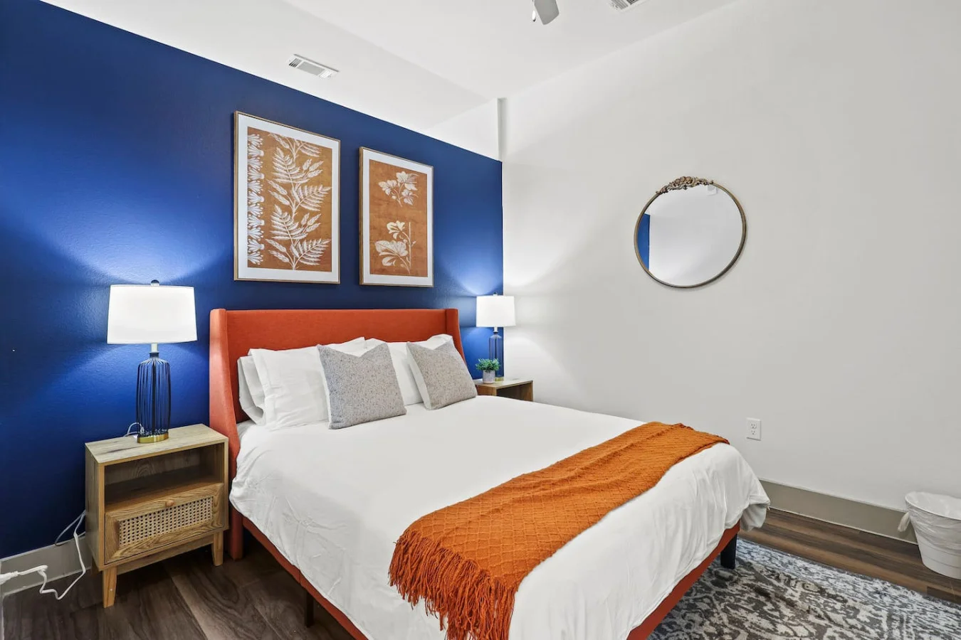 As you lie back on the queen bed, you are surrounded by elegant decor and a soothing color palette that calms the senses.