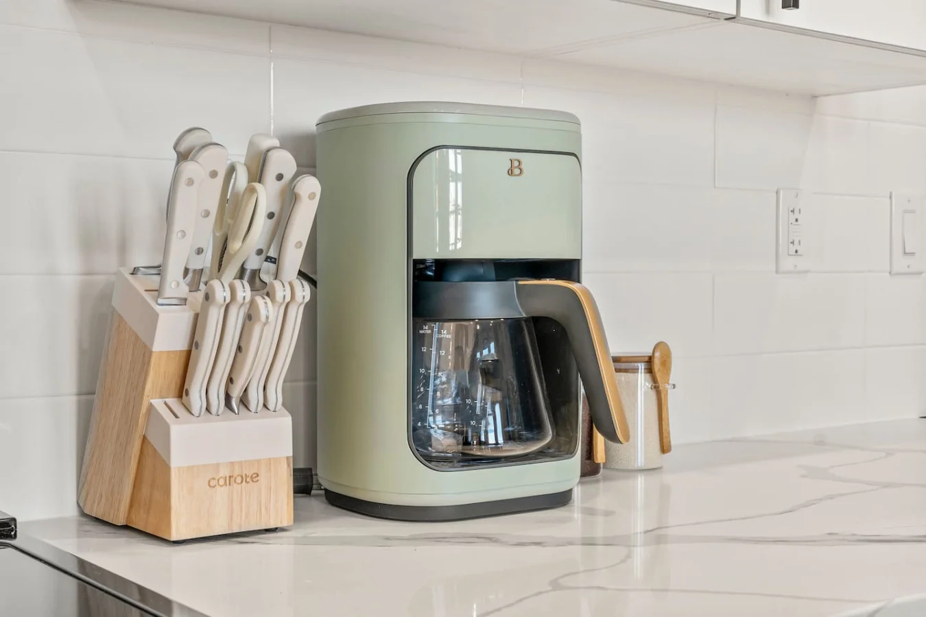 Fully equipped kitchen with all the tools you need for a perfect culinary experience. Enjoy the convenience of having everything at your fingertips!