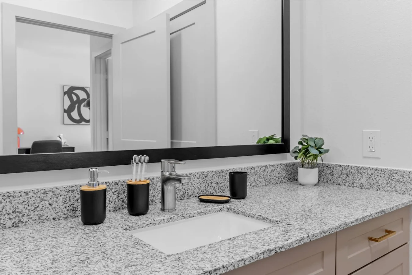 Privacy, comfort, and style come together in this rejuvenating space.