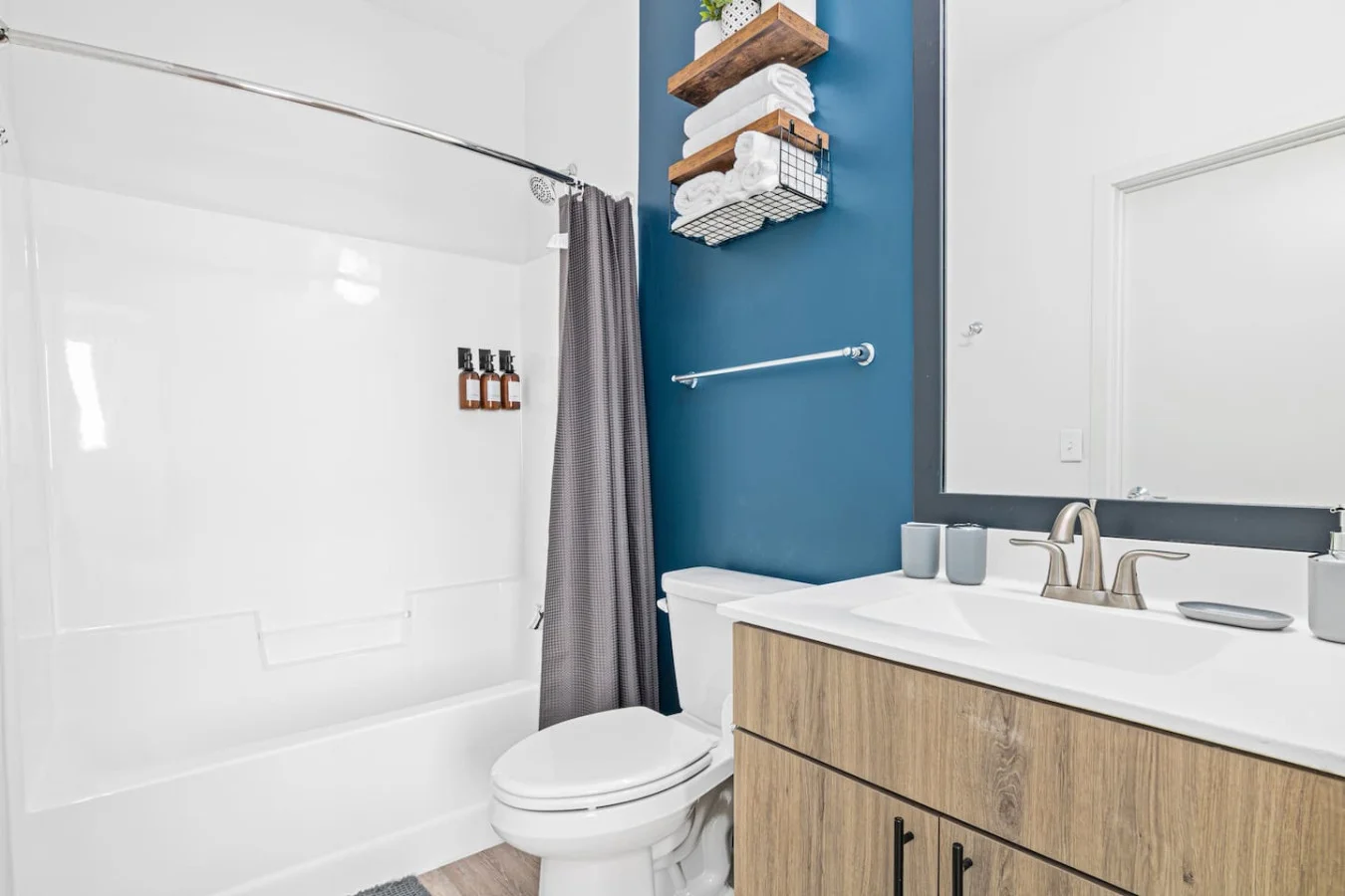 The bathroom is a private sanctuary, with a layout and features that make it the perfect place to rejuvenate.