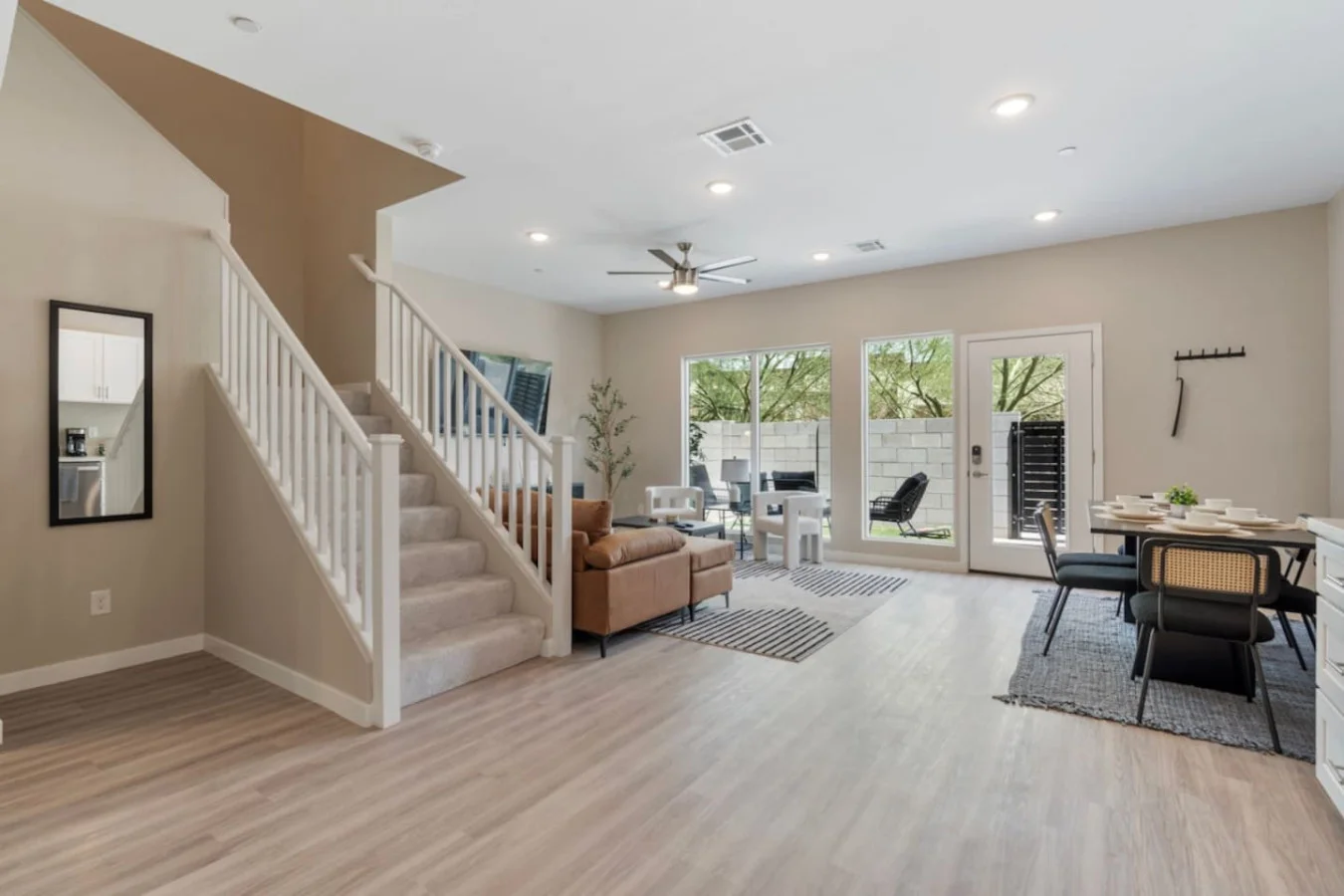 The home’s open layout and tasteful decor create a serene environment where you can truly relax and feel at home.