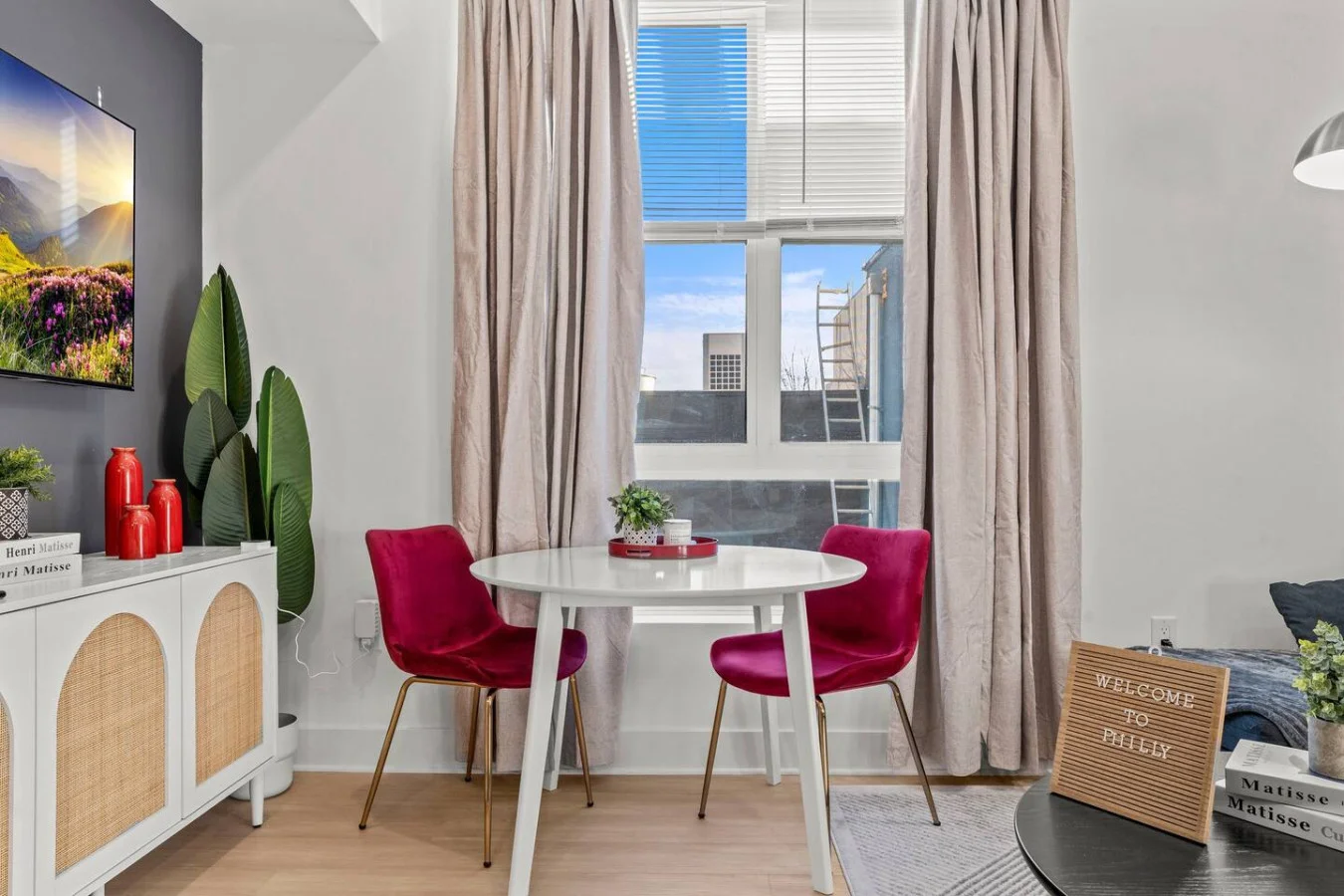 The dining area encourages you to gather with friends, enjoy a drink, and create lasting memories.