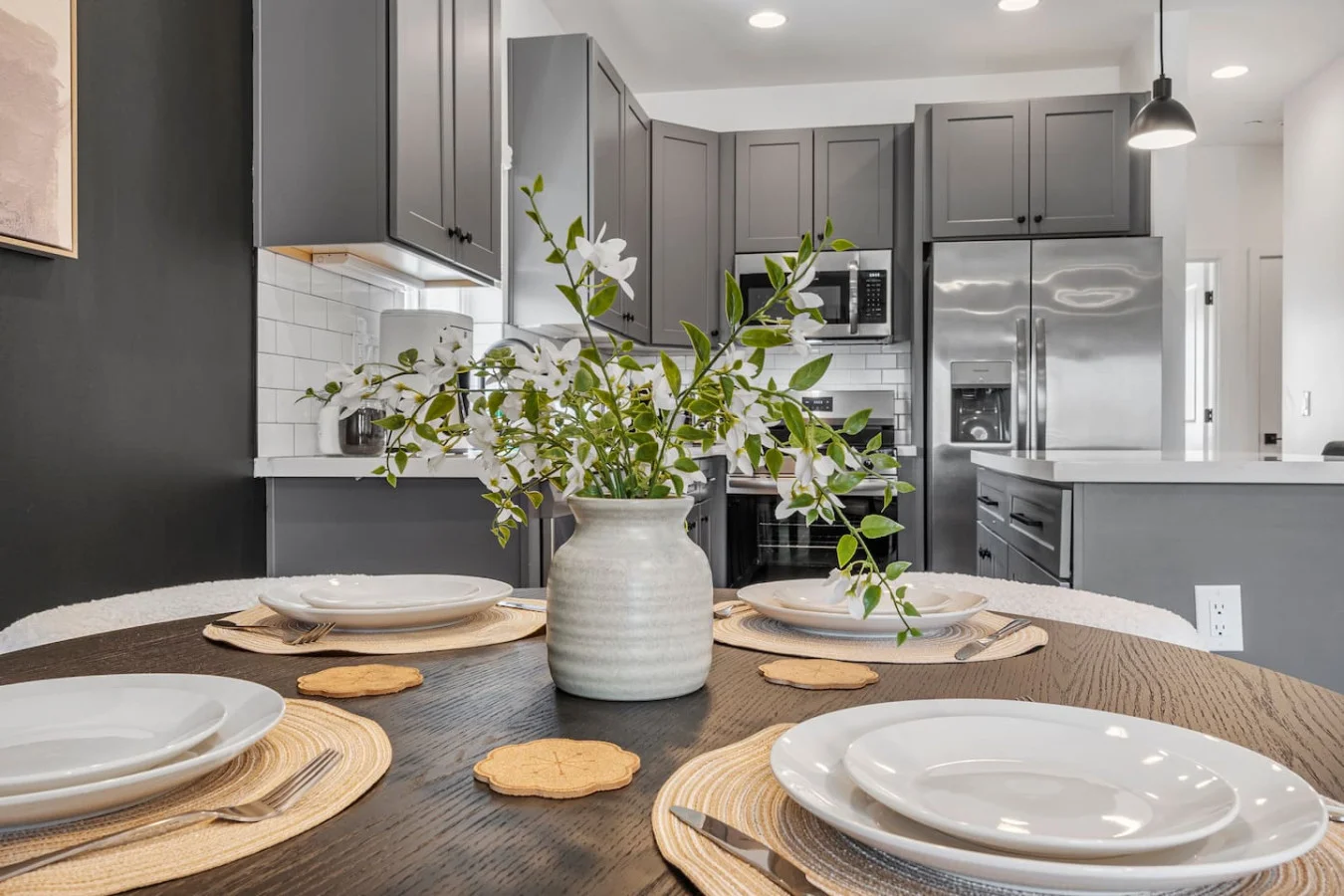 As you take your seat, the dining room's sophisticated design sets the stage for memorable meals and conversations.