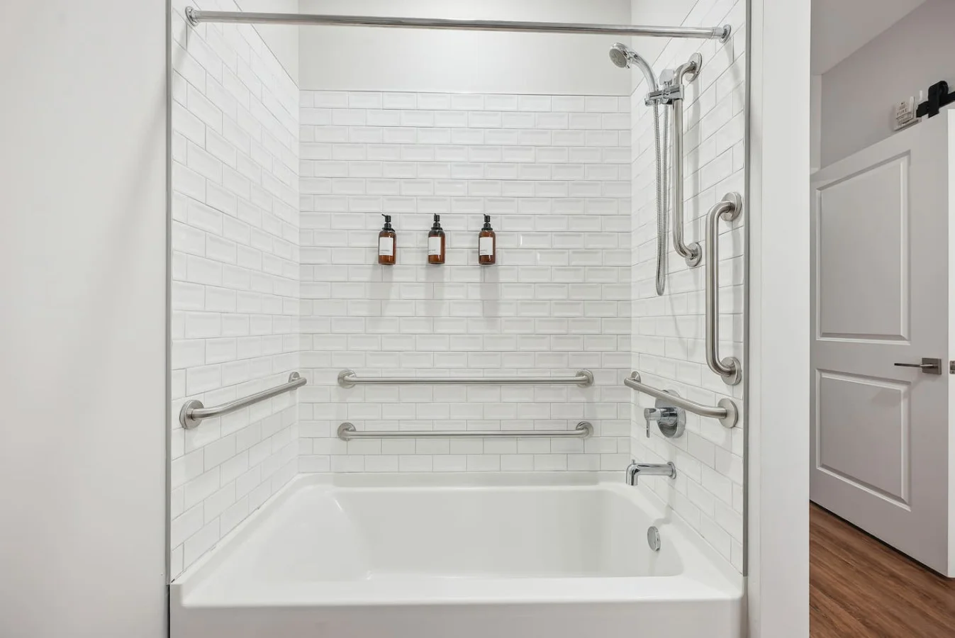 Experience a spa-like retreat in this beautifully appointed bathroom, featuring a full tub, modern fixtures, and thoughtful details. Refresh and rejuvenate with our luxury toiletries and plush towels.