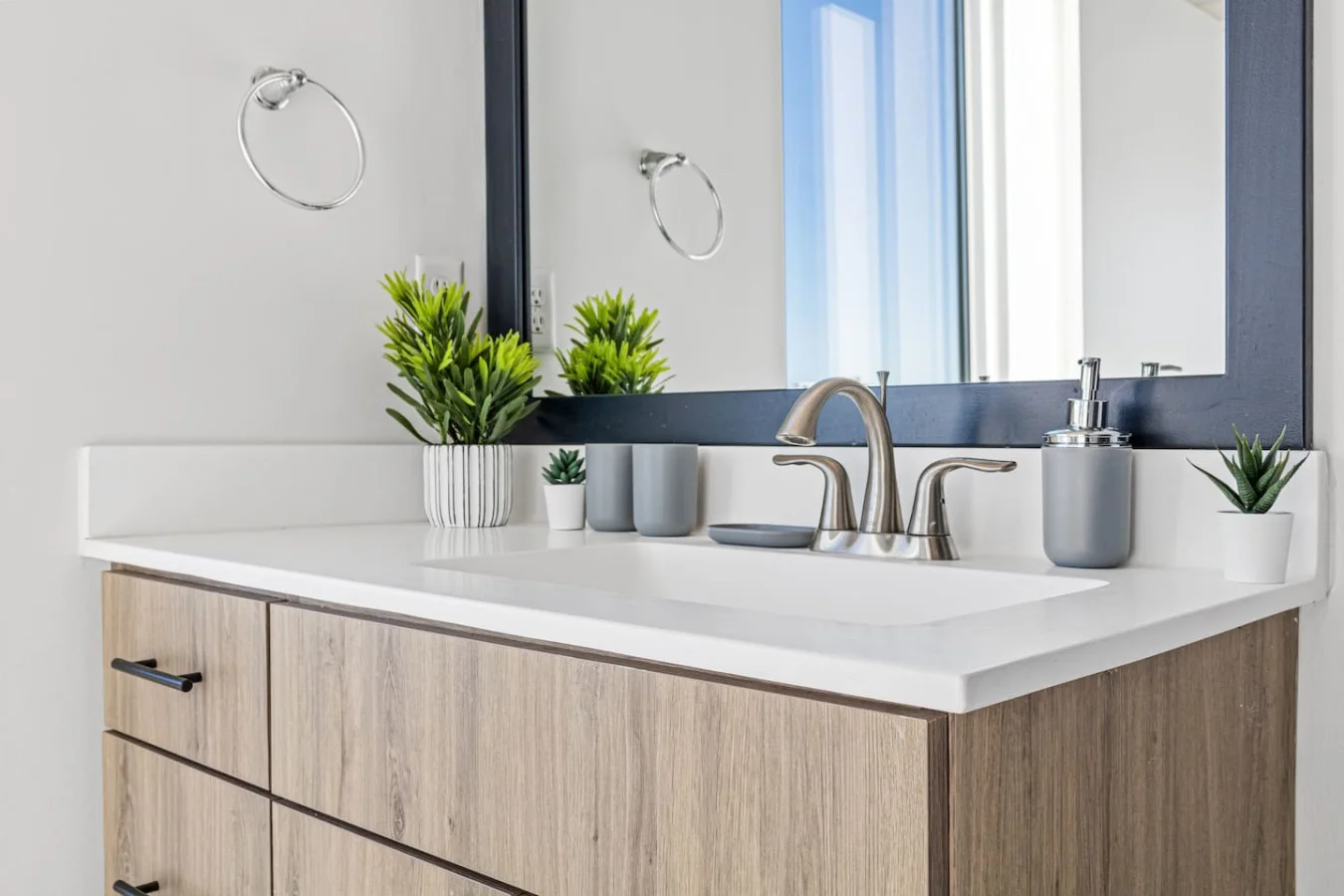 The bathroom is a private sanctuary, with a layout and features that make it the perfect place to rejuvenate.