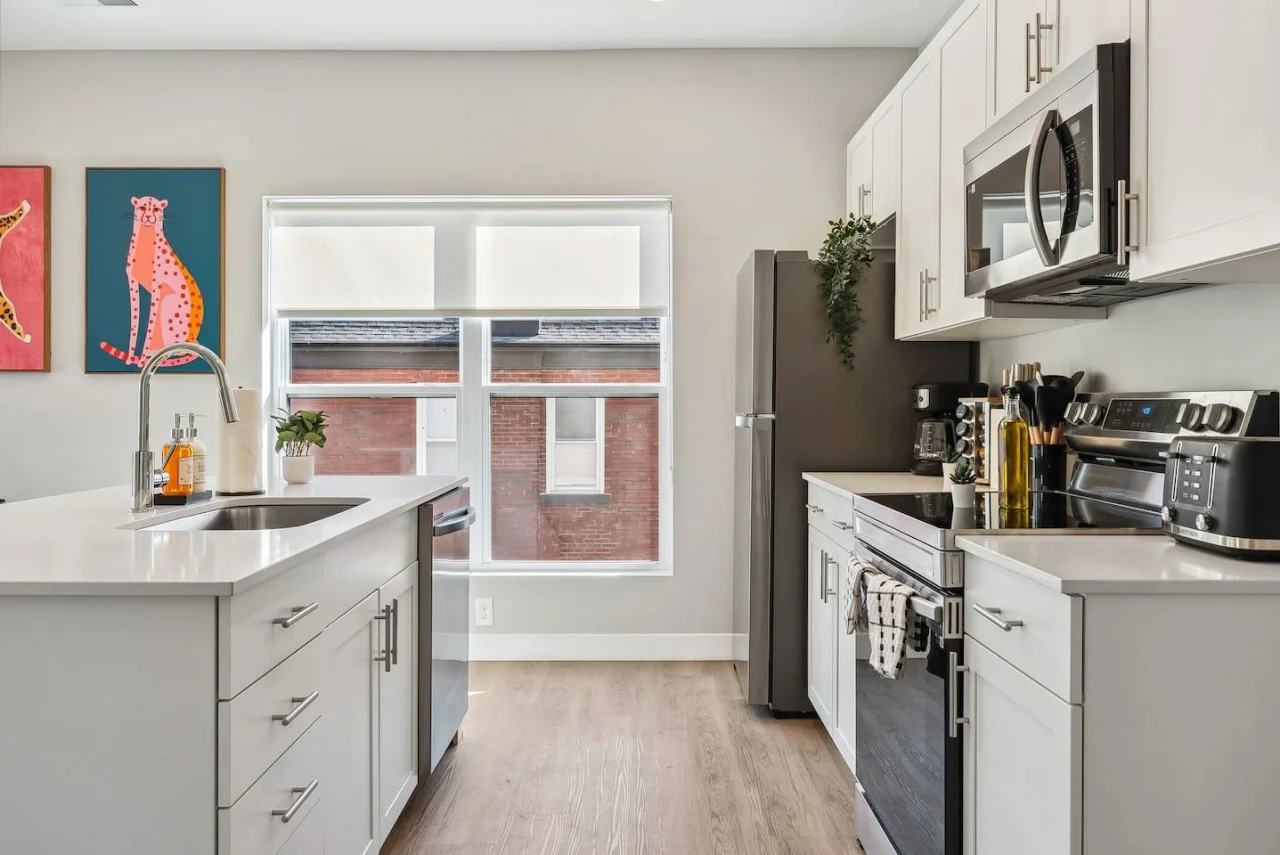 As you step into the kitchen, the clean lines and functional design make you eager to start cooking your favorite dishes.
