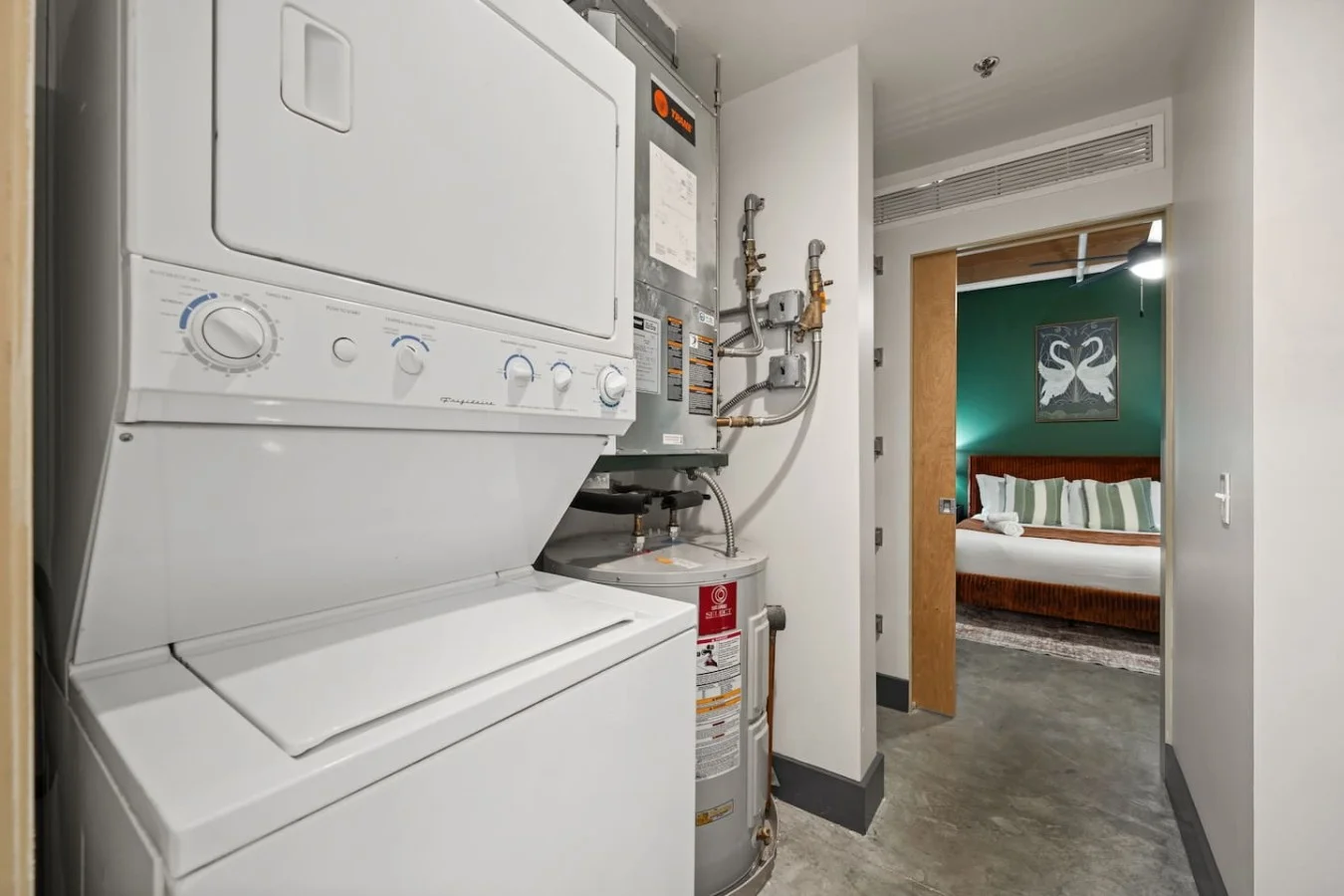In-unit washer and dryer available.