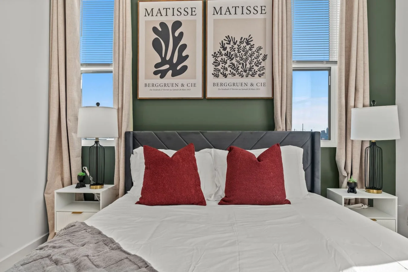 As you lie back on the queen bed, you are surrounded by elegant decor and a soothing color palette that calms the senses.