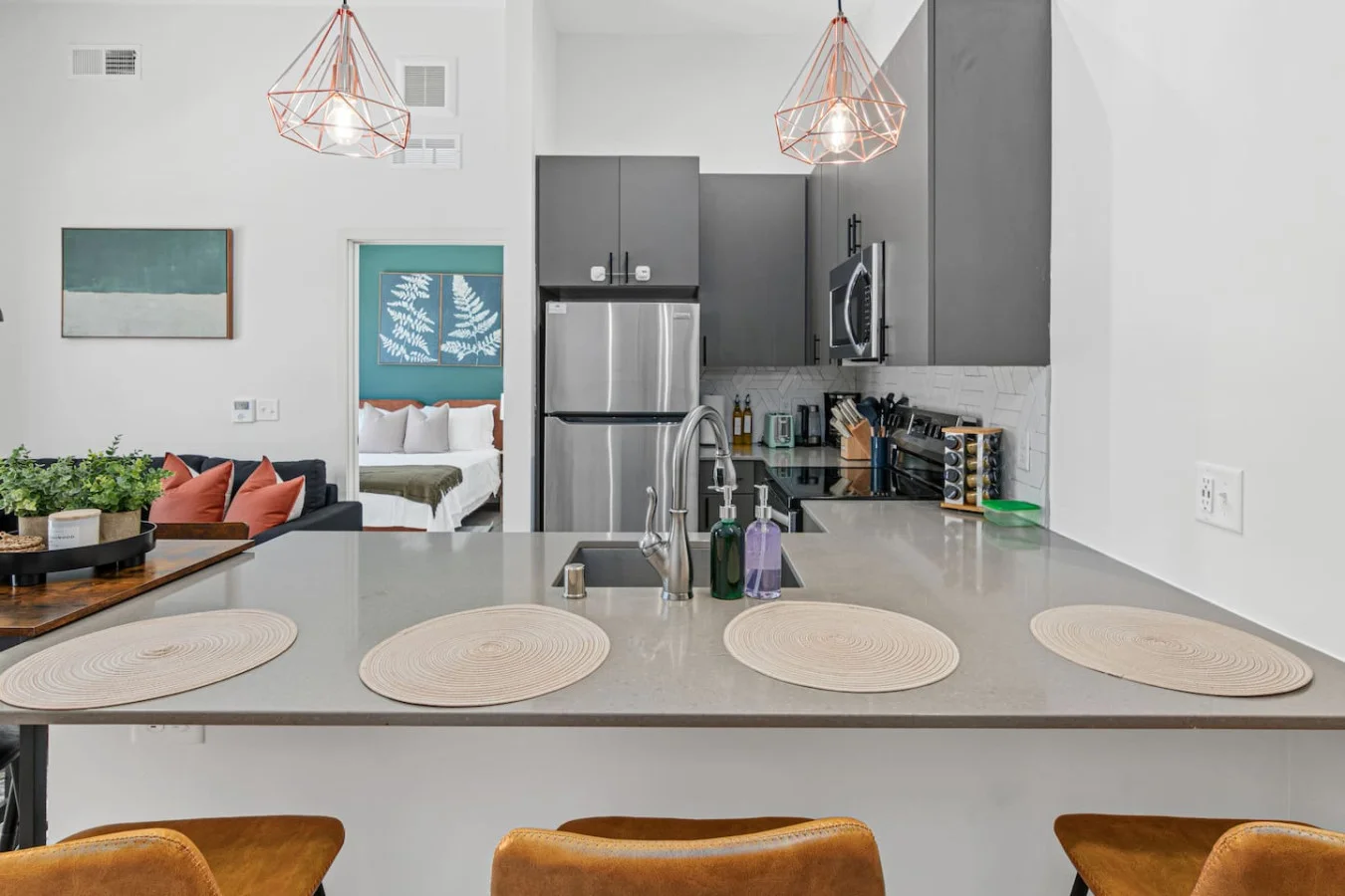 The dining area invites you to savor every moment, whether enjoying a quiet meal or hosting a festive gathering.
