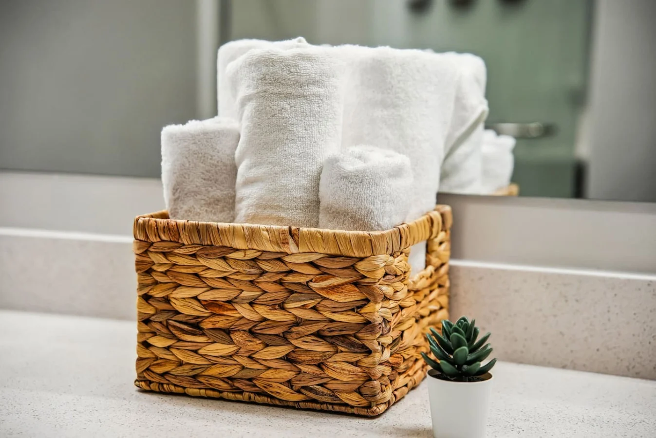 "Indulge in relaxation and rejuvenation in our full Bathroom 1. Experience luxury and comfort in every detail."