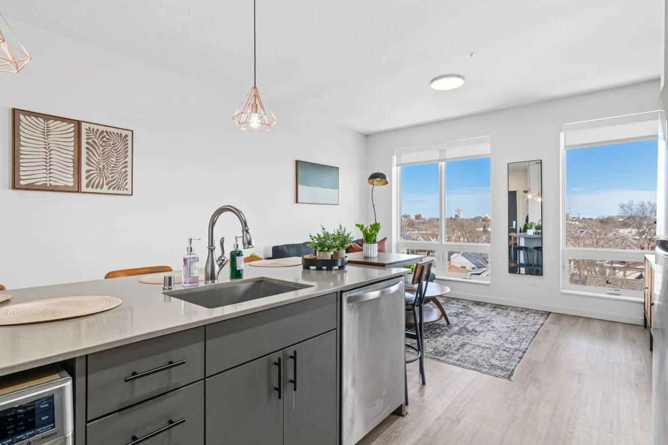 As you step into the kitchen, the clean lines and functional design make you eager to start cooking your favorite dishes.