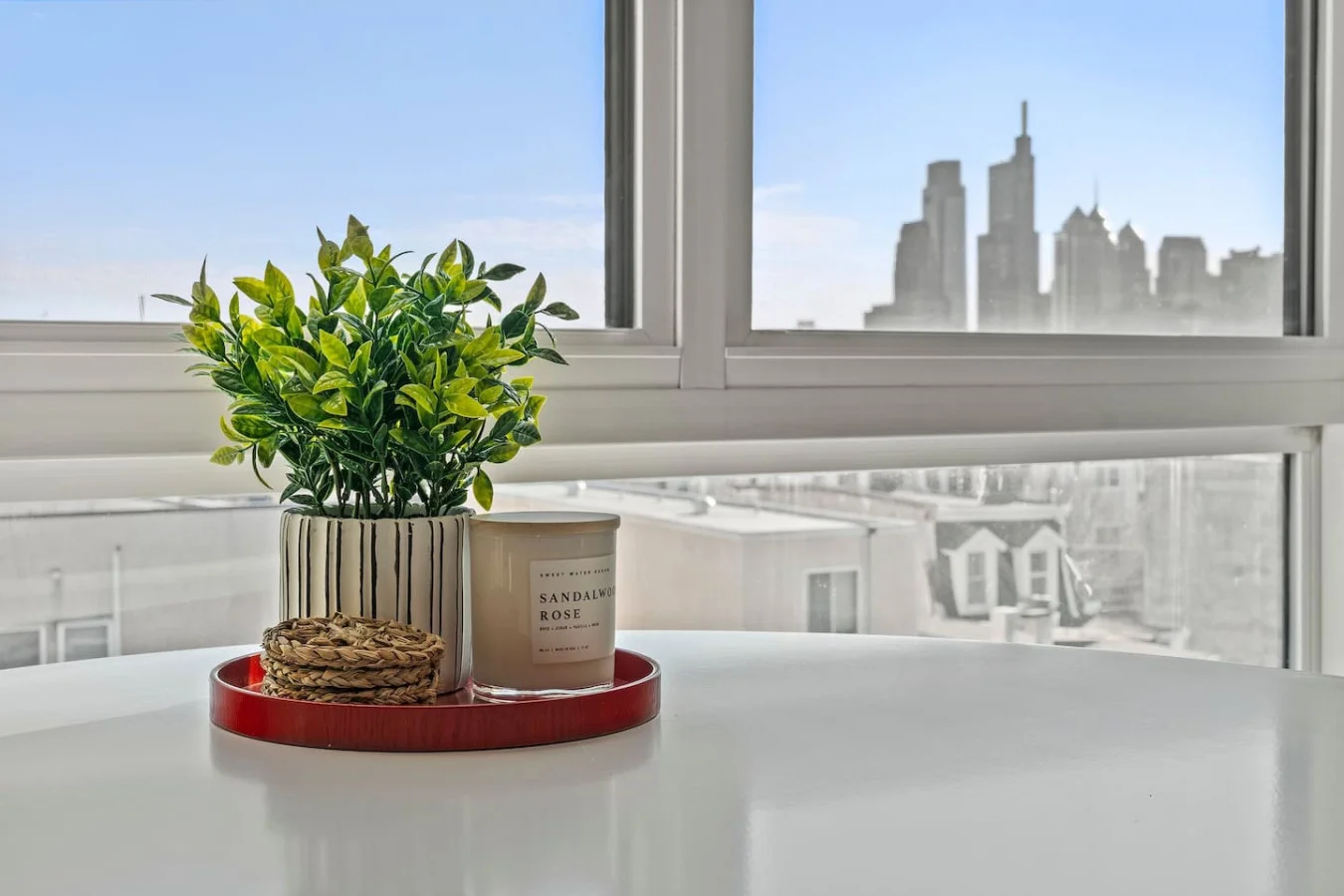 You are surrounded by tasteful decor and warm tones, making the living room a perfect setting for any occasion.