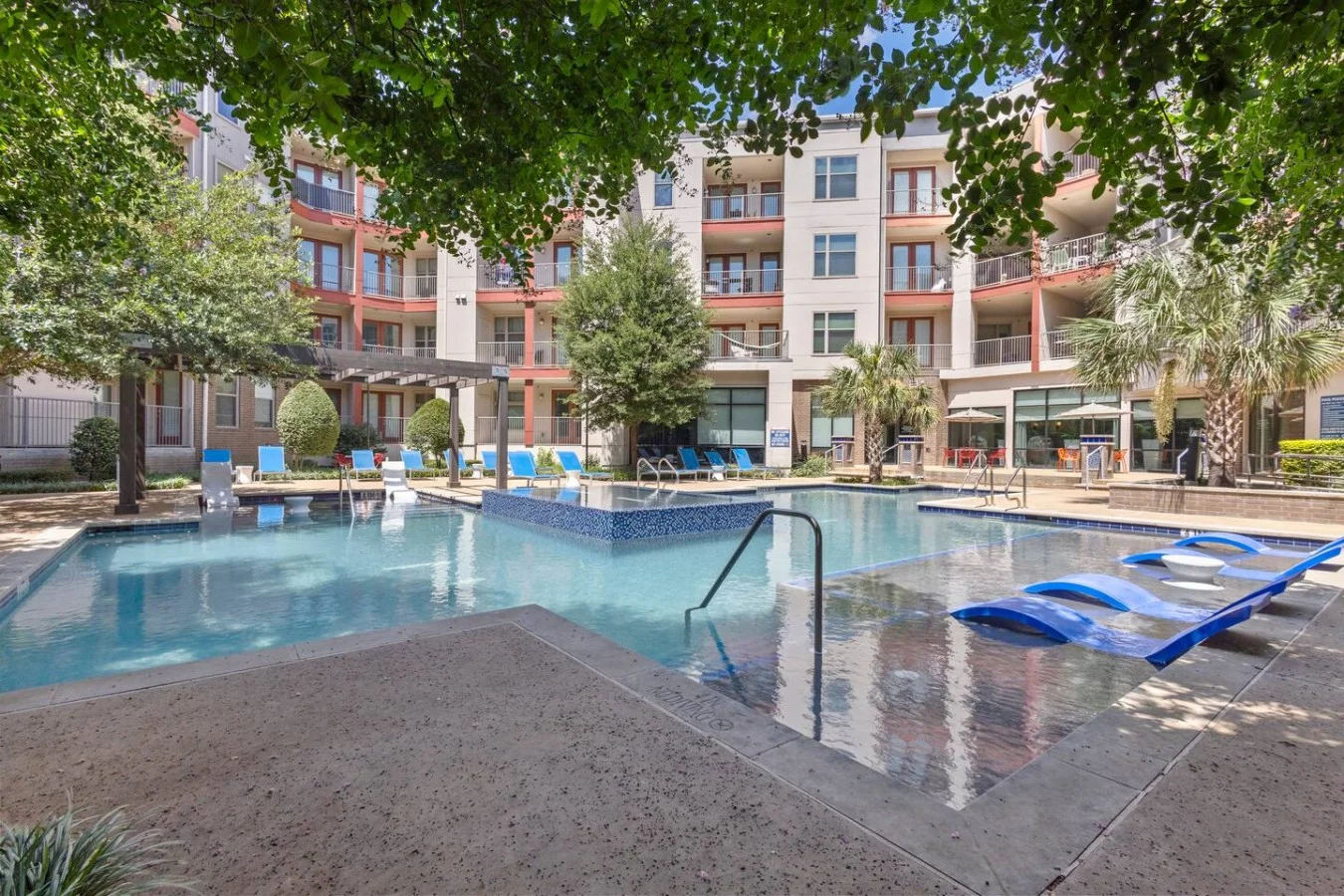 "Dive into luxury—take a dip or lounge poolside in total comfort."