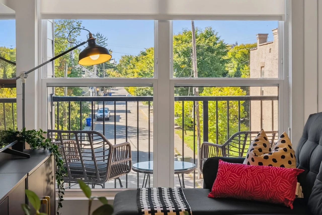 Step out onto the private balcony and enjoy a peaceful retreat with comfortable seating, perfect for sipping your morning coffee or unwinding after a long day—your own little outdoor oasis.