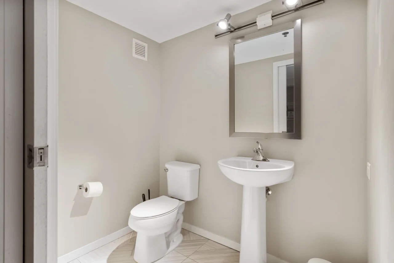 The bathroom is a private sanctuary, with a layout and features that make it the perfect place to rejuvenate.