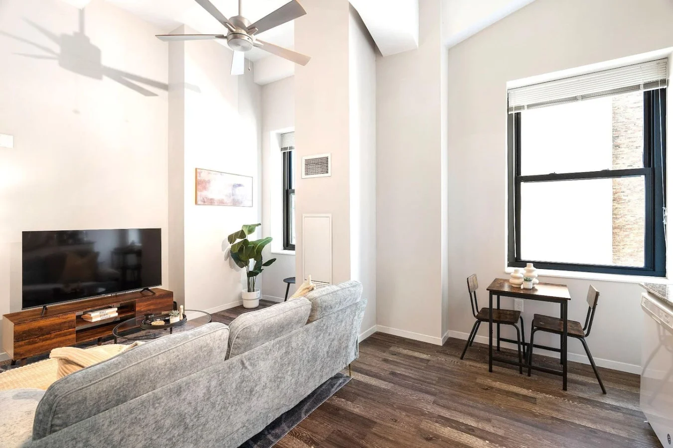 Once you enter the living room you'll find a space that feels both luxurious and cozy, perfect for unwinding after a long day.