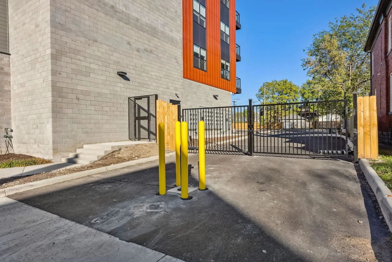 The house’s exterior is a blend of modern and classic design elements, creating a welcoming and stylish facade.
