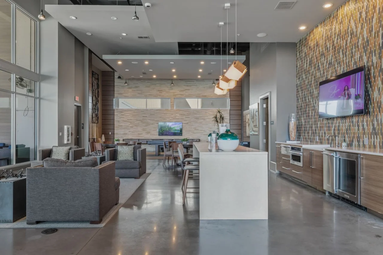 Relax in this warm, inviting space with warm accents and cozy furnishings. You’ll love unwinding on the plush sofa, enjoying or streaming your favorite shows in a serene atmosphere