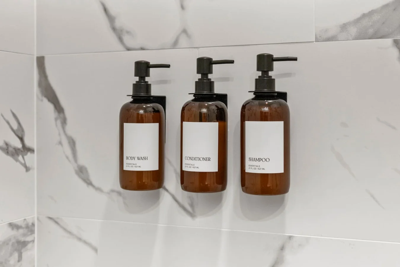 Complimentary conditioner, shampoo, and body wash (initial consumables provided).