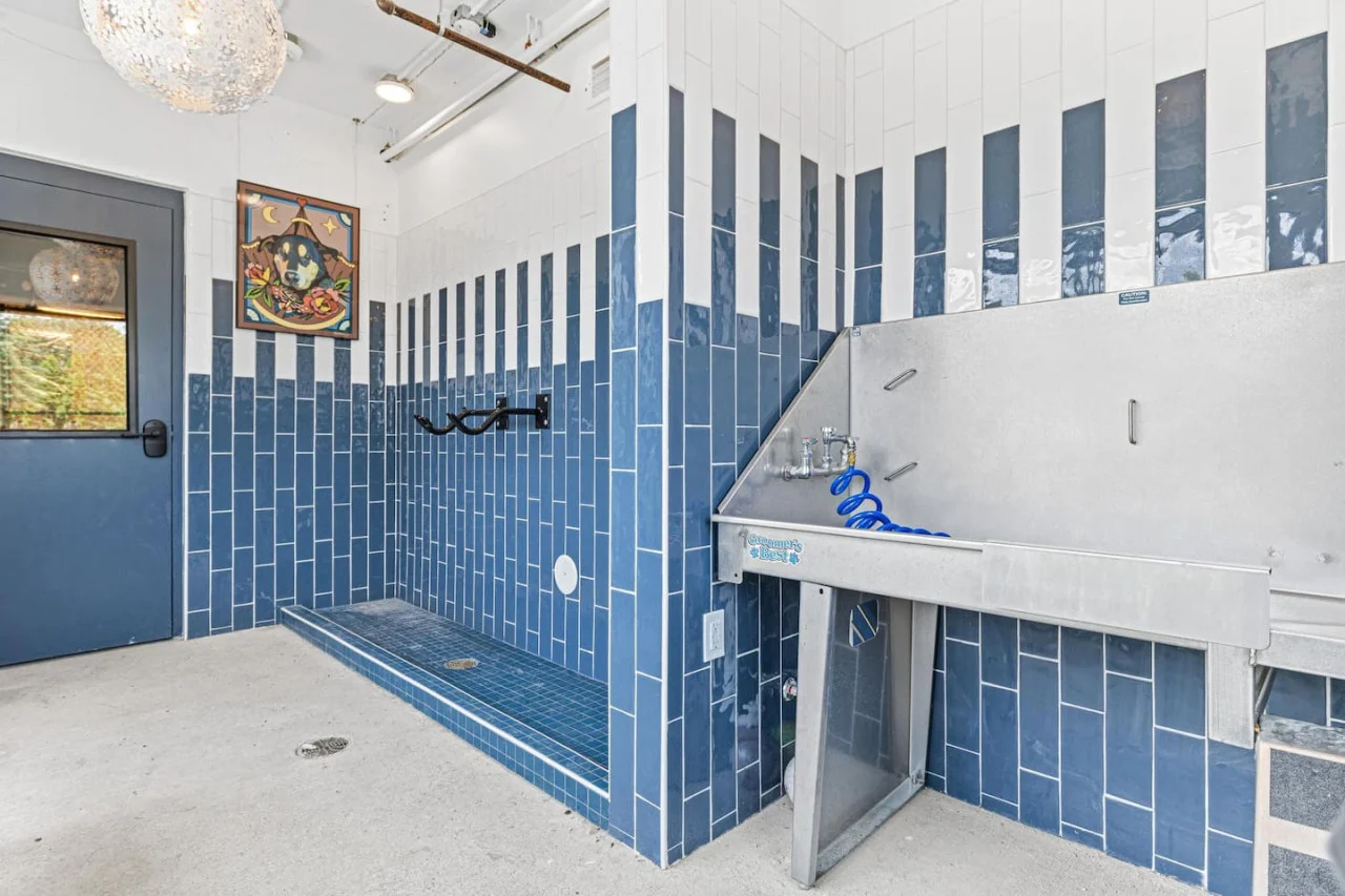 Spacious pet Spa area