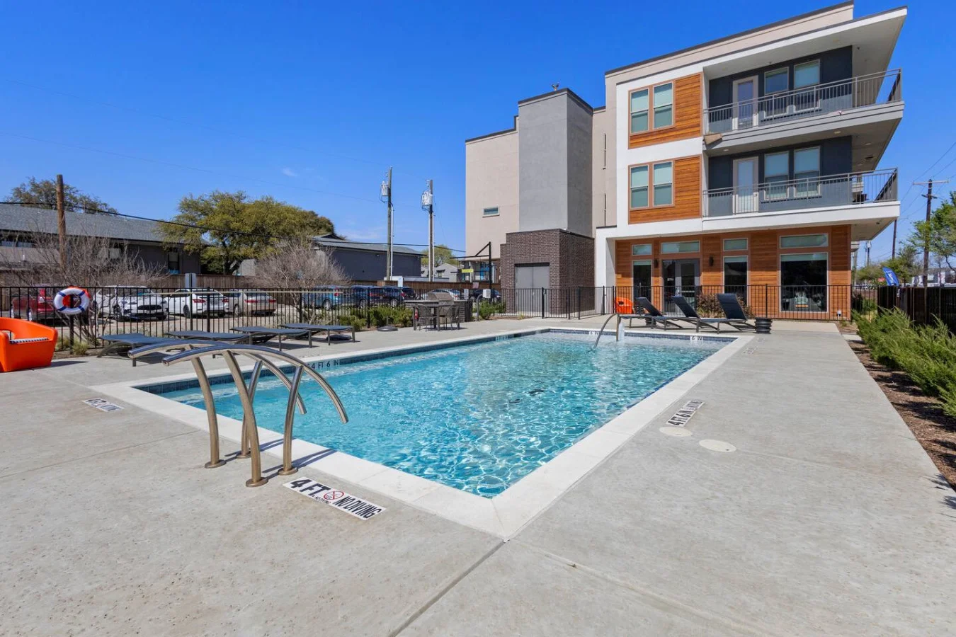 As you dip your toes into the cool water, the pool offers a refreshing retreat on a warm day.