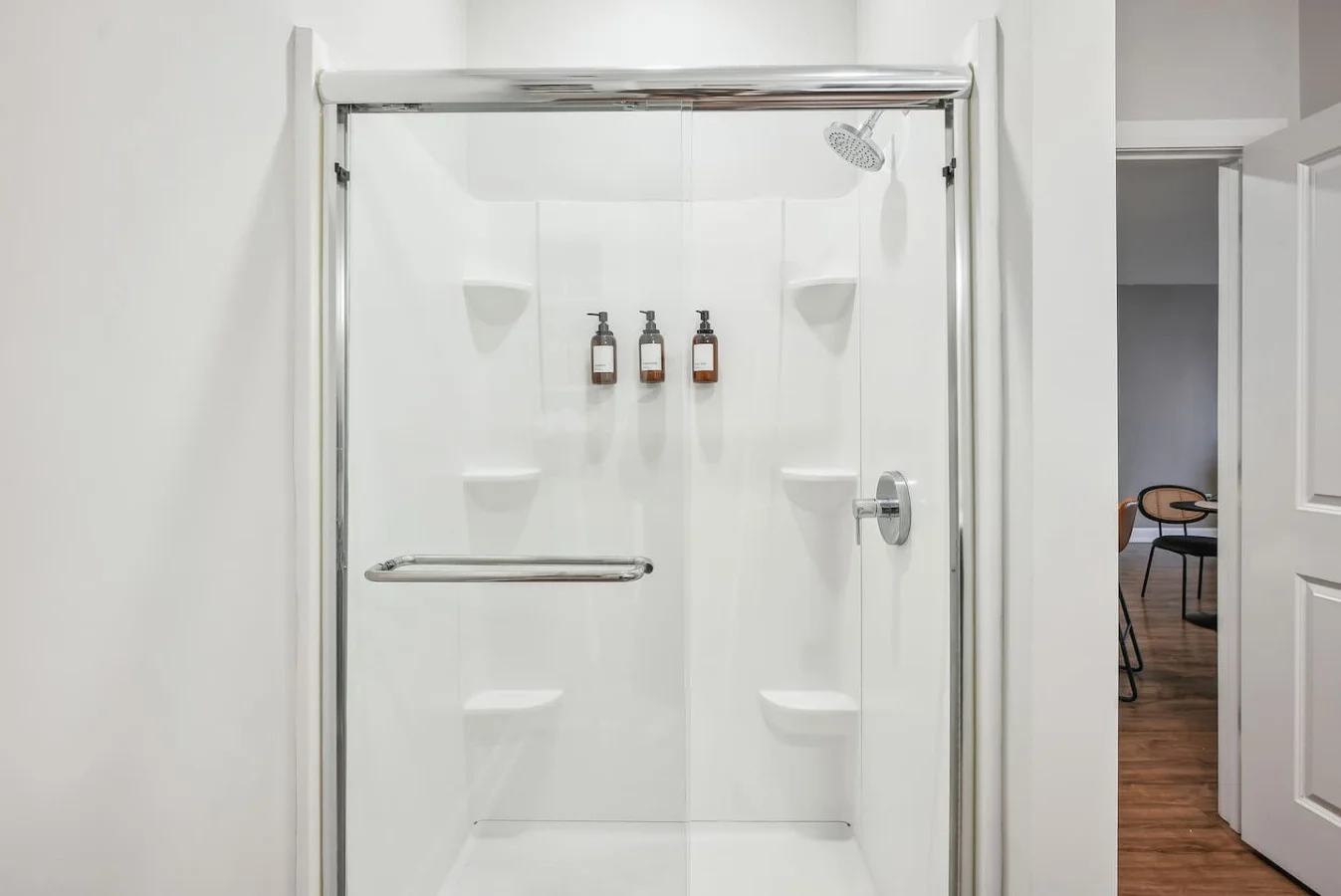 The bathroom is a private sanctuary, with a layout and features that make it the perfect place to rejuvenate.