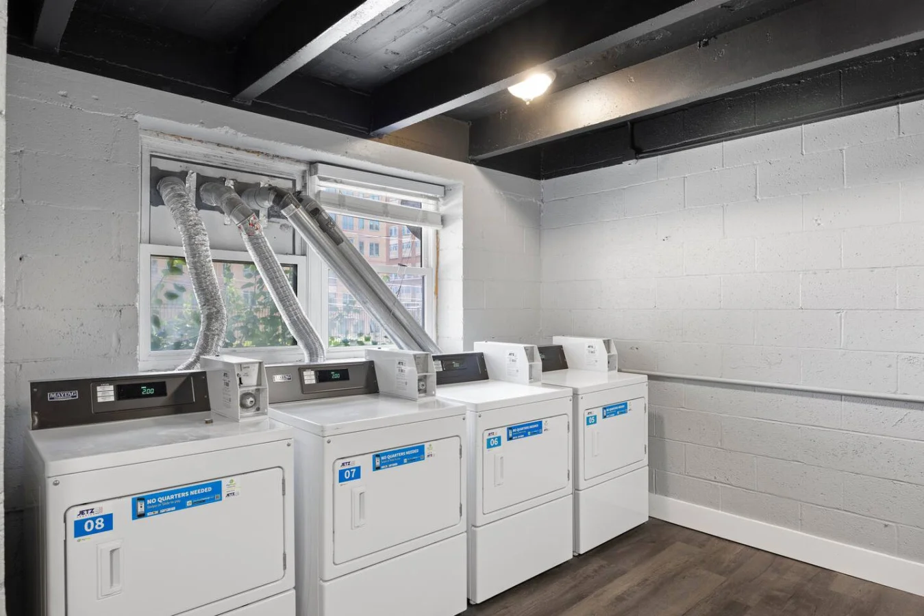 Convenient laundry room with washer and dryer