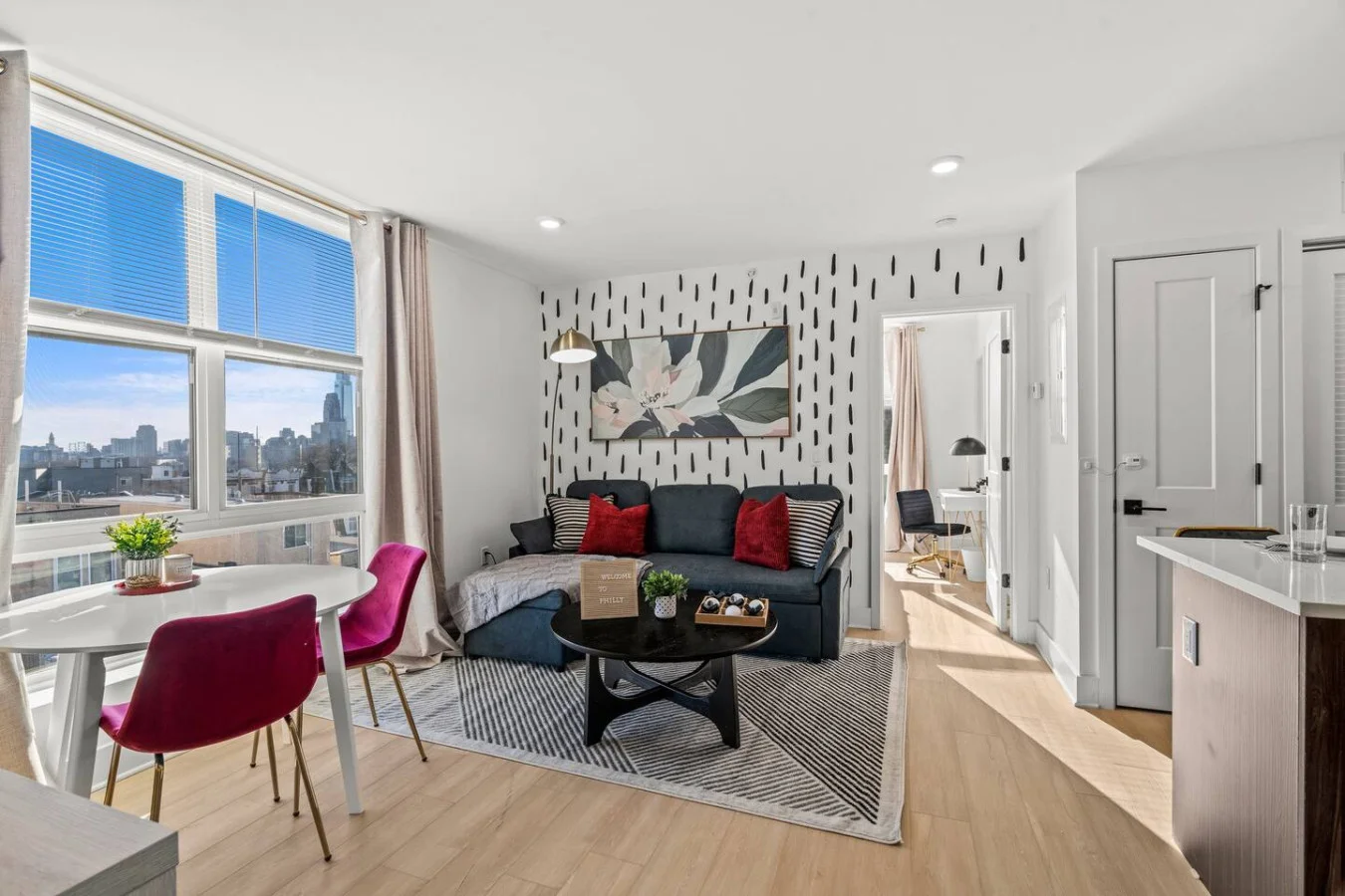 Once you enter the living room you'll find a space that feels both luxurious and cozy, perfect for unwinding after a long day.