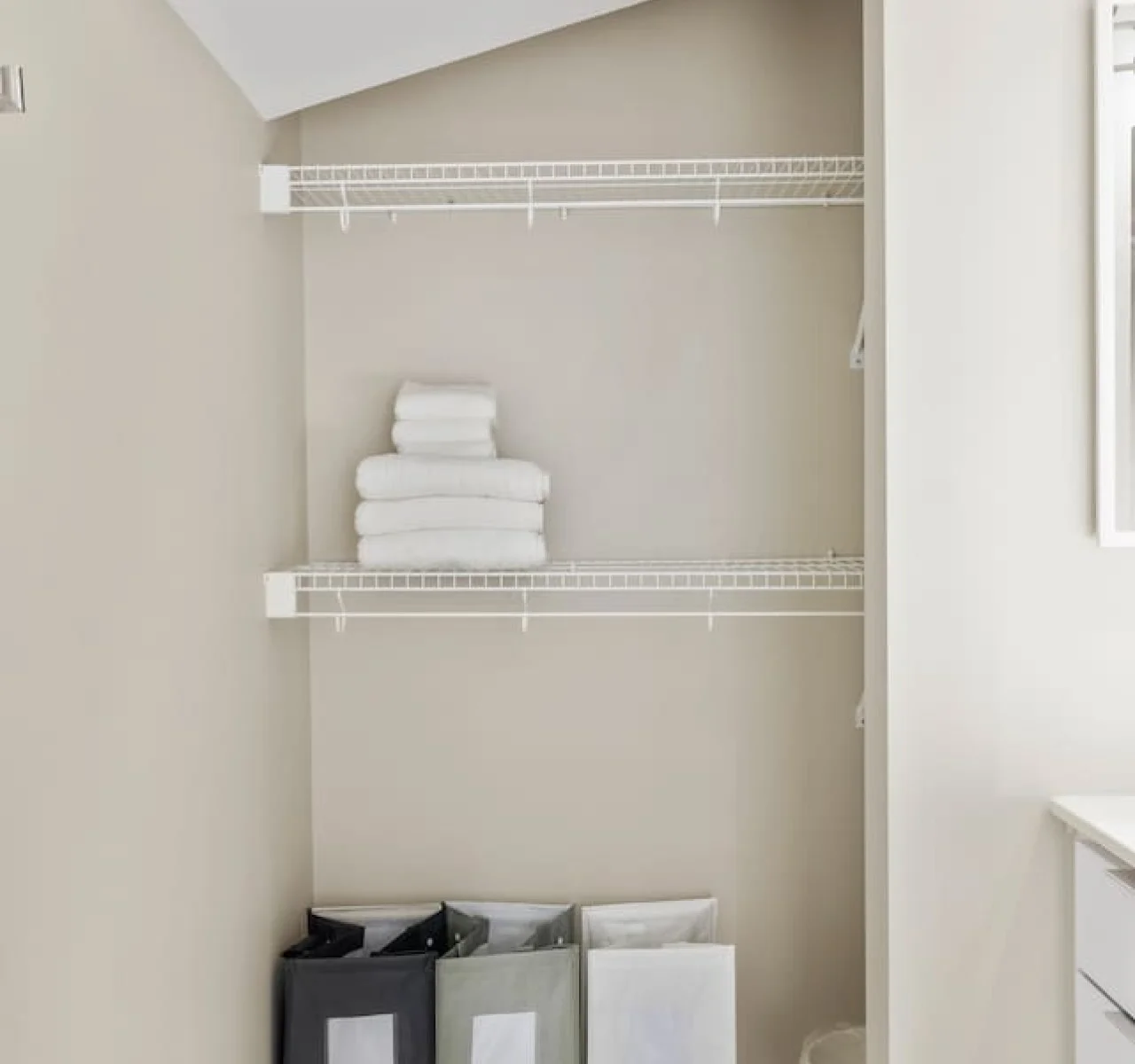 Spacious closets with ample storage space for all your travel essentials – unpack, unwind, and feel right at home.