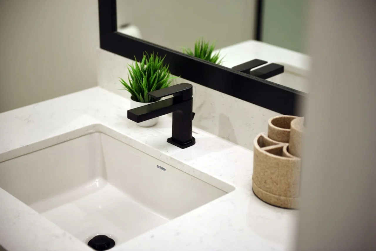 You feel a sense of calm as you enter the bathroom, where the thoughtful design and high-quality materials create a serene environment.