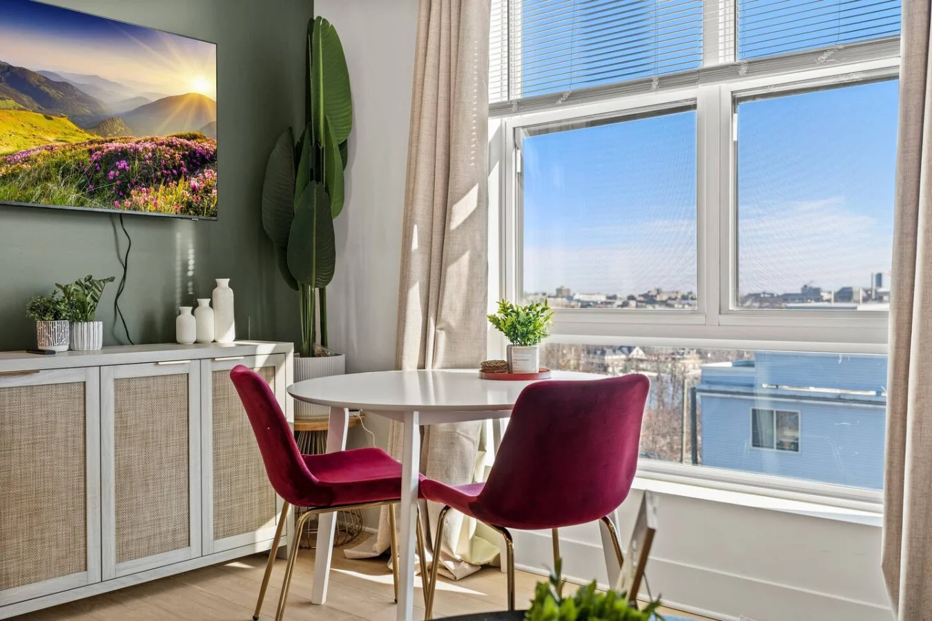 Once you enter the living room you'll find a space that feels both luxurious and cozy, perfect for unwinding after a long day.