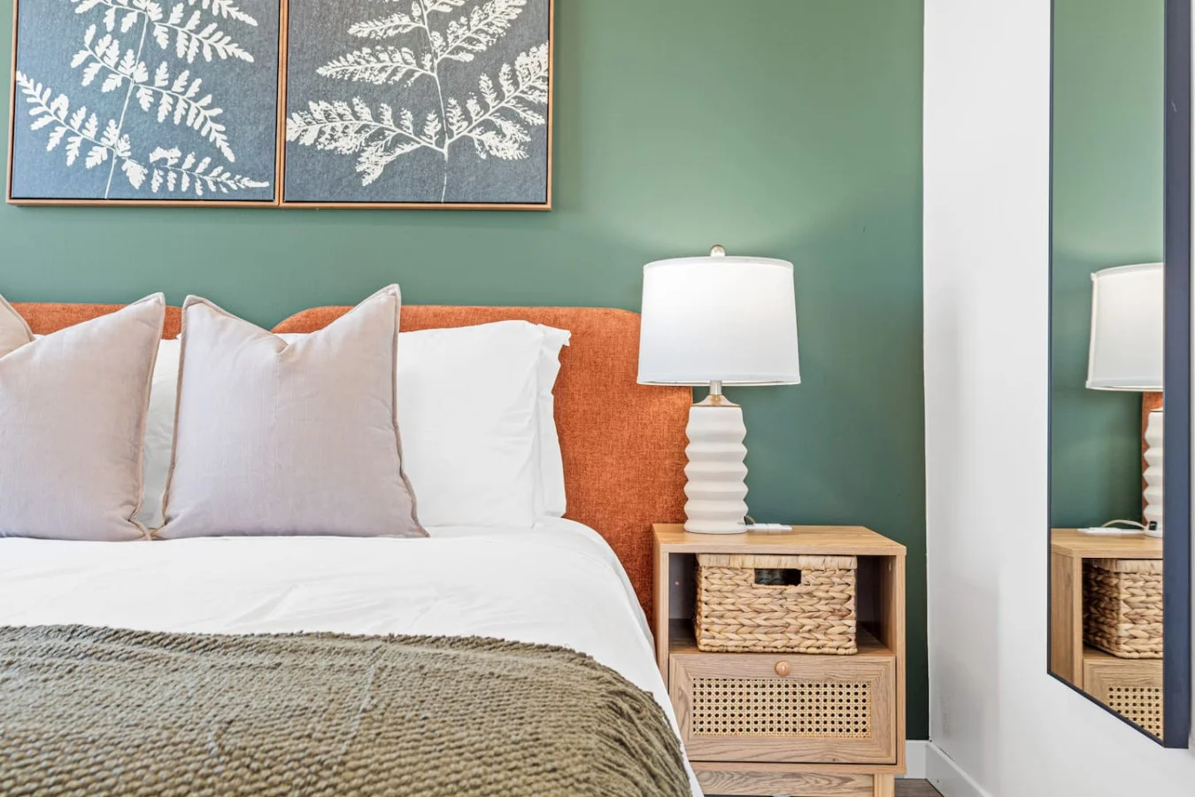 The bedroom offers a sanctuary of calm, where you can unwind and recharge in comfort and style.