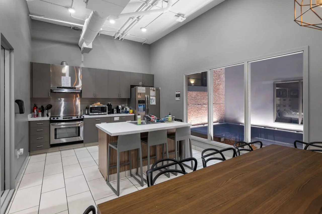 The dining area encourages you to gather with friends, enjoy a drink, and create lasting memories.