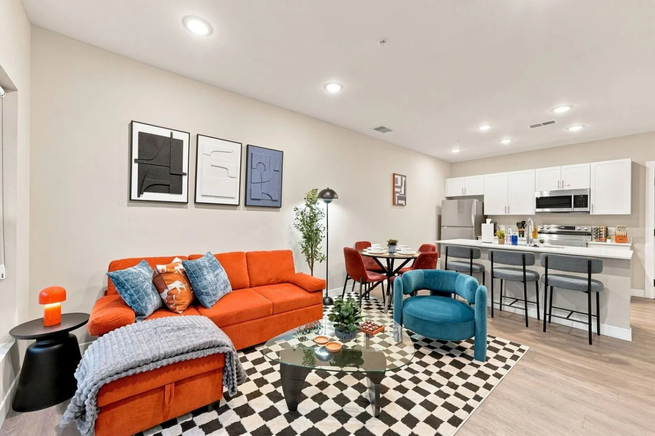 Luxe 1BR stay in Columbus with Rooftop & Gym