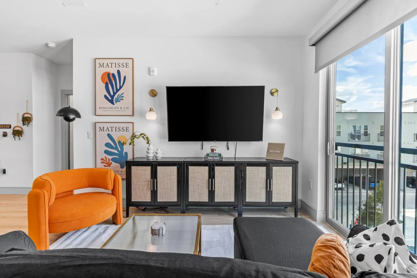 Settle into the living room and watch your favorite shows while you unwind from the day.